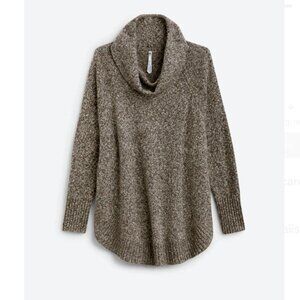 Marled Cotton Poncho Pullover